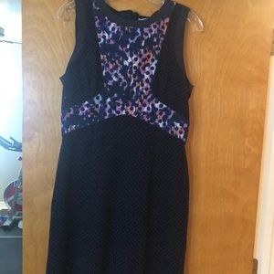 Classic navy eyelet sheath dress